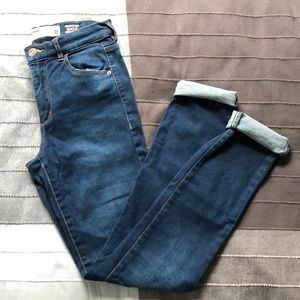 Garage High Waisted Blue Denim Jeans